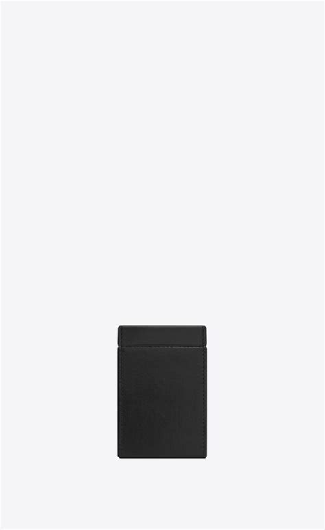 SAINT LAURENT PARIS cigarette box in smooth leather 